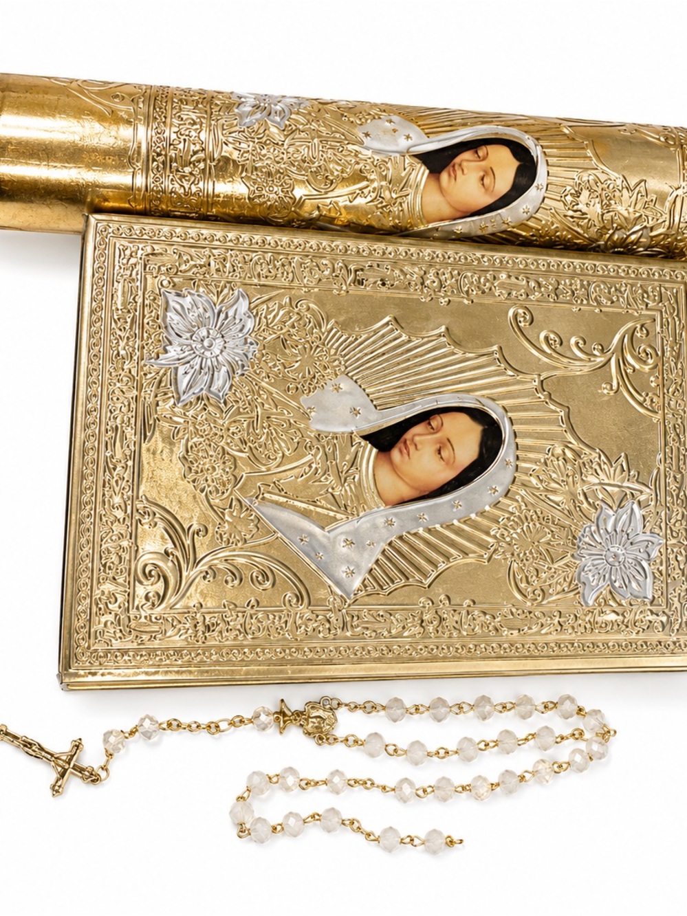 Our lady of Guadalupe Bible , Cande and rosary set